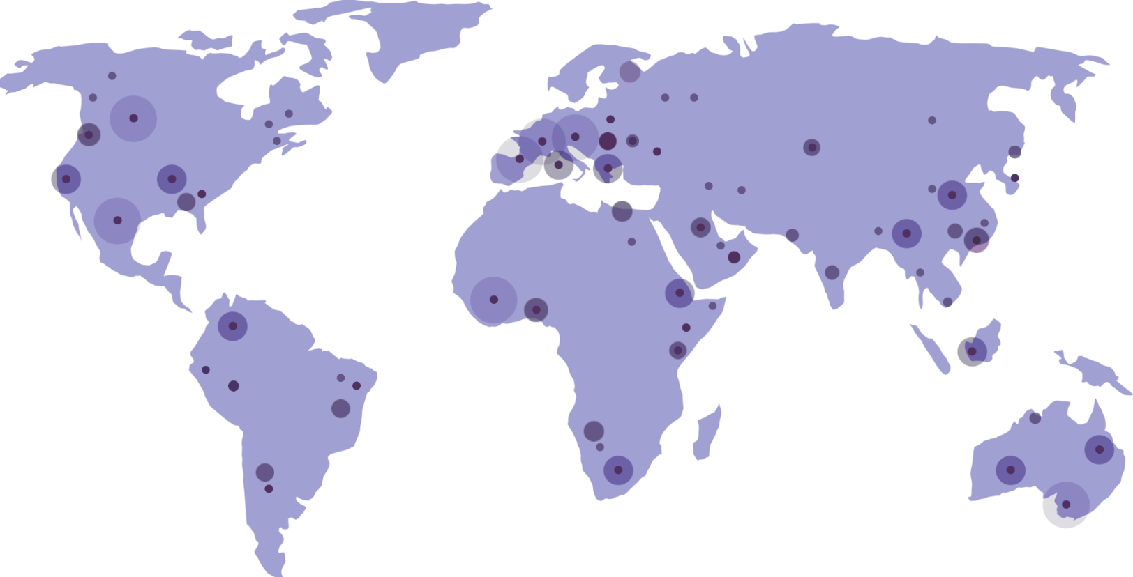 Evmaster app scope of use - World Map